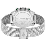 Lacoste Neoheritage Chronograph Green Dial Silver Steel Strap Watch for Men - 2011255 Authentic Buy Shop Now