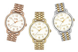 Coach Delancey Classic White Dial Gold Steel Strap Watch for Women - 14502261 Authentic Buy Shop Now