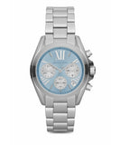 Michael Kors Bradshaw Chronograph Blue Dial Silver Steel Strap Watch For Women - MK6098 Authentic Buy Shop Now