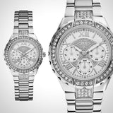 Guess Viva Quartz Silver Dial Silver Steel Strap Watch For Women - W0111l1 Authentic Buy Shop Now