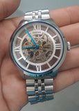Fossil Townsman Automatic Skeleton Silver Dial Silver Steel Strap Watch for Men - ME3044 Authentic Buy Shop Now
