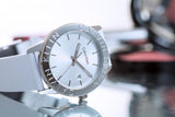 Calvin Klein Steady Silver Dial White Leather Strap Watch for Women - K7Q211L6 Authentic Buy Shop Now