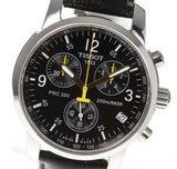 Tissot T Race PRC 200 Chronograph Quartz Black Dial Black Leather Strap Watch for Men - T17.1.526.52 Authentic Buy Shop Now