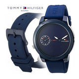 Tommy Hilfiger Denim Quartz Blue Dial Blue Rubber Strap Watch for Men - 1791325 Authentic Buy Shop Now