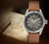 Tag Heuer Autavia Isograph Grey Dial Calfskin Brown Leather Strap Watch for Men - WBE5111.FC8267 Authentic Buy Shop Now