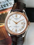 Tissot T Classic Ballade Powermatic 80 Lady Silver Dial Brown Leather Strap Watch For Women - T108.408.26.037.00 Authentic Buy Shop Now