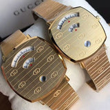 Gucci Grip Yellow Gold Dial Yellow Gold Steel Strap Unisex Watch - YA157403 Authentic Buy Shop Now