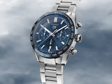 Tag Heuer Carrera Chronograph Blue Dial Silver Steel Strap Watch for Men - CBN2A1A.BA0643 Authentic Buy Shop Now