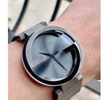 Gucci G Interlocking Quartz Grey Dial Grey Steel Strap Watch For Men - YA133210 Authentic Buy Shop Now
