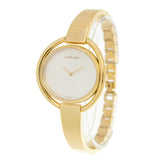 Calvin Klein Impetuous White Dial Gold Steel Strap Watch for Women - K4F2N516 Authentic Buy Shop Now