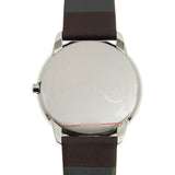 Calvin Klein Minimal Silver Dial Brown Leather Strap Watch for Men - K3M211G6 Authentic Buy Shop Now