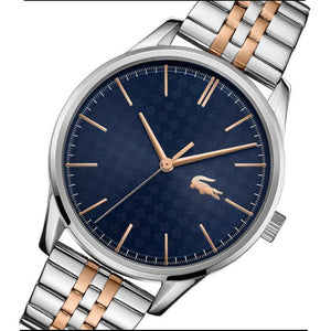 Lacoste Vienna Blue Dial Two Tone Steel Strap Watch for Men - 2011048 Authentic Buy Shop Now