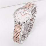Emporio Armani Mother of Pearl Dial Two Tone Stainless Steel Watch For Women - AR11094 Authentic Buy Shop Now