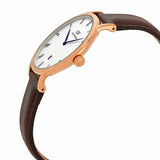 Daniel Wellington Dapper Bristol White Dial Brown Leather Strap Watch For Men - DW00100086 Authentic Buy Shop Now