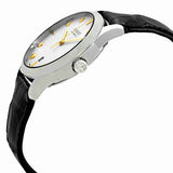 Gucci G Timeless Automatic Silver Dial Black Leather Strap Unisex Watch - YA126468 Authentic Buy Shop Now