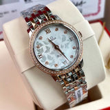 Omega De Ville Prestige Quartz Diamonds Silver Dial Two Tone Steel Strap Watch for Women - 424.25.27.60.52.001 Authentic Buy Shop Now