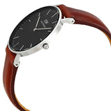 Daniel Wellington Classic Durham Black Dial Brown Leather Strap Watch For Women - DW00100142 Authentic Buy Shop Now