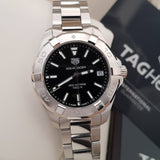 Tag Heuer Aquaracer Black Dial Silver Steel Strap Watch for Women - WBD1310.BA0740 Authentic Buy Shop Now