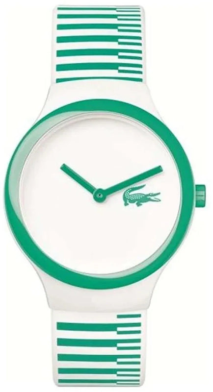 Lacoste Goa White Dial Two Tone Silicon Strap Watch for Kids - 2020117 Authentic Buy Shop Now