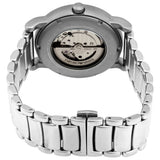 Emporio Armani Meccanico Automatic Skeleton Black Dial Silver Steel Strap Watch For Men - AR60021 Authentic Buy Shop Now
