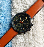Fossil Goodwin Luggage Chronograph Black Dial Brown Leather Strap Watch for Men - FS5501 Authentic Buy Shop Now