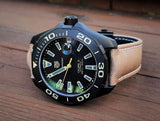 Tag Heuer Aquaracer 300 Calibre 5 Automatic Black Dial Brown Nylon Strap Watch for Men - WAY208C.FC6383 Authentic Buy Shop Now