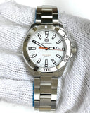 Tag Heuer Aquaracer Quartz White Dial Silver Steel Strap Watch for Men - WBD1111.BA0928 Authentic Buy Shop Now