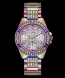 Guess Lady Frontier Diamonds Silver Dial Multicolor Steel Strap Watch for Women - GW0044L1 Authentic Buy Shop Now