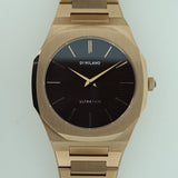 D1 Milano Ultra Thin Brown Dial Gold Steel Strap Watch for Men - D1-UTBJ13 Authentic Buy Shop Now