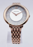 Swarovski Crystalline Chic Analog Silver Dial Rose Gold Steel Strap Watch for Women - 5544590 Authentic Buy Shop Now