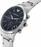 Emporio Armani Renato Chronograph Blue Dial Silver Steel Strap Watch For Men - AR2486 Authentic Buy Shop Now