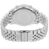 Michael Kors Lexington Chronograph Silver Dial Silver Steel Strap Watch For Men - MK8789 Authentic Buy Shop Now