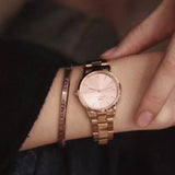 Daniel Wellington Iconic Donna Pink Dial Rose Gold Steel Strap Watch For Women - DW00100331 Authentic Buy Shop Now