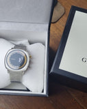 Gucci Grip Chronograph Disney Black Dial Silver Steel Strap Watch For Men - YA157307 Authentic Buy Shop Now