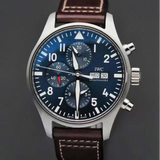 IWC Pilot’s Watch Chronograph Edition “Le Petit Prince” Blue Dial Brown Leather Strap Watch for Men - IW377714 Authentic Buy Shop Now