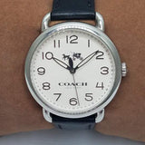 Coach Delancey White Dial Black Leather Strap Watch for Women - 14502714 Authentic Buy Shop Now