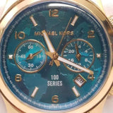 Michael Kors Runway Hunger Stop100 Series Blue Dial Gold Steel Strap Watch for Women - MK5815 Authentic Buy Shop Now