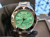Tag Heuer Aquaracer Professional 300 Automatic Diamonds Green Dial Silver Steel Strap Watch for Women - WBP231K.BA0618 Authentic Buy Shop Now