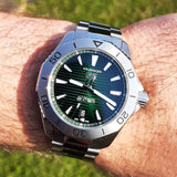 Tag Heuer Aquaracer Professional 200 Automatic Green Dial Silver Steel Strap Watch for Men - WBP2115.BA0627 Authentic Buy Shop Now