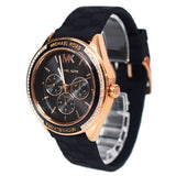 Michael Kors Jessa Quartz Black Dial Black Silicone Strap Watch For Women - MK7266 Authentic Buy Shop Now