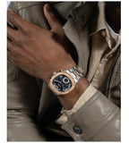 Guess Headliner Multifunction Blue Dial Two Tone Steel Strap Watch For Men - GW0572G4 Authentic Buy Shop Now
