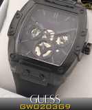 Guess Phoenix Multifunction Black Dial Grey Silicone Strap Watch For Men - GW0203G9 Authentic Buy Shop Now