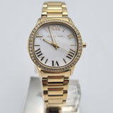 Michael Kors Sage Analog White Dial Gold Steel Strap Watch for Women - MK4822 Authentic Buy Shop Now