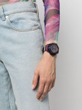 Versace Icon Active Chronograph Black Dial Purple Rubber Strap Watch For Men - VEZ701423 Authentic Buy Shop Now