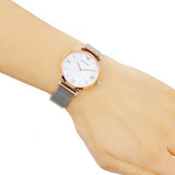 Emporio Armani Retro Mother of Pearl Dial Silver Mesh Bracelet Watch For Women - AR2067 Authentic Buy Shop Now