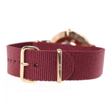 Daniel Wellington Classic Roselyn Black Dial Maroon Nylon Strap Watch For Women - DW00100269 Authentic Buy Shop Now