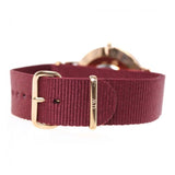 Daniel Wellington Classic Roselyn Black Dial Maroon Nylon Strap Watch For Women - DW00100273 Authentic Buy Shop Now