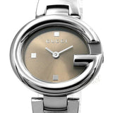 Gucci Guccissima Quartz Diamonds Brown Dial Silver Steel Strap Watch For Women - YA134503 Authentic Buy Shop Now