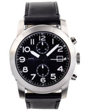 Marc Jacobs Larry Chronograph Black Dial Black Leather Strap Watch for Men - MBM5033 Authentic Buy Shop Now