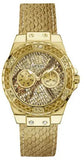 Guess Limelight Quartz Gold Dial Gold Leather Strap Watch For Women - W0775L13 Authentic Buy Shop Now
